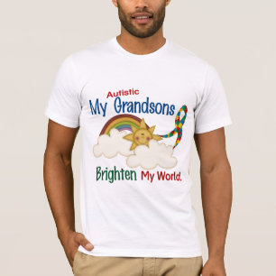 Autisme BRIGHTEN MY WORLD 1 Grandsons T-shirt