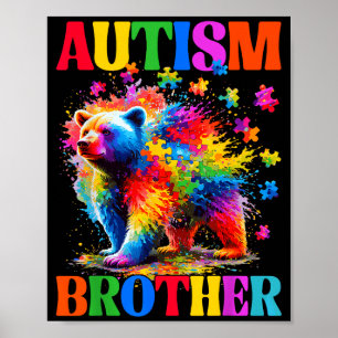 Autisme broer autisme bewustzijn dag beer puzzel poster