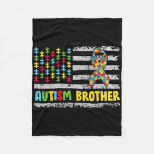 Autisme Broer Autisme Bewustzijn Mama Papa USA Vla Fleece Deken
