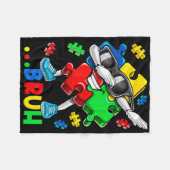 Autisme Bruh Dabbing Puzzel Stuk Autisme Bewustzij Fleece Deken (Voorkant (Horizontaal))