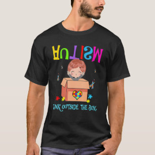 Autisme Buiten Het Doos Jongen Autisme Bewustzijn T-shirt