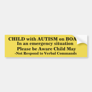 Autisme-bumpersticker aanpasbaar bumpersticker