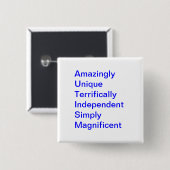 Autisme Button - Square (Voorkant /achterkant)