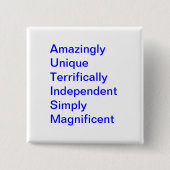 Autisme Button - Square (Voorkant)