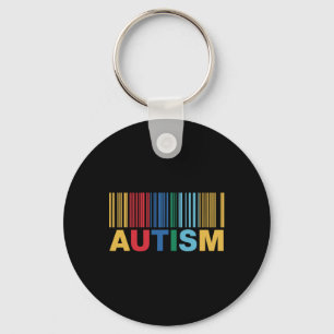 Autisme Byrcode Bewustzijn Inclusie Kunstwerk Sleutelhanger