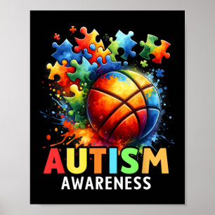 Autisme Bysketbyll Autistisch Autisme Bewustzijn K Poster