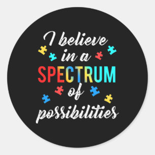 Autisme-cadeau met citaat voor het psychische gezo ronde sticker