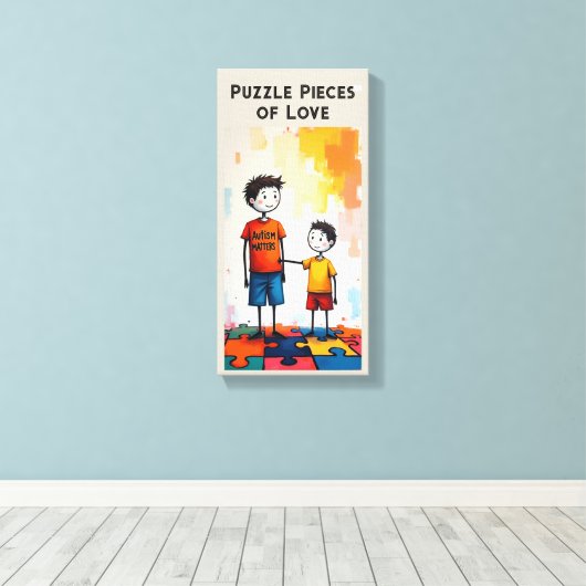 Autisme Canvas Afdruk (Insitu (Houten vloer))