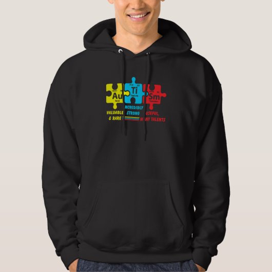 Autisme Chemical Element Puzzle Piece Hoodie (Voorkant)