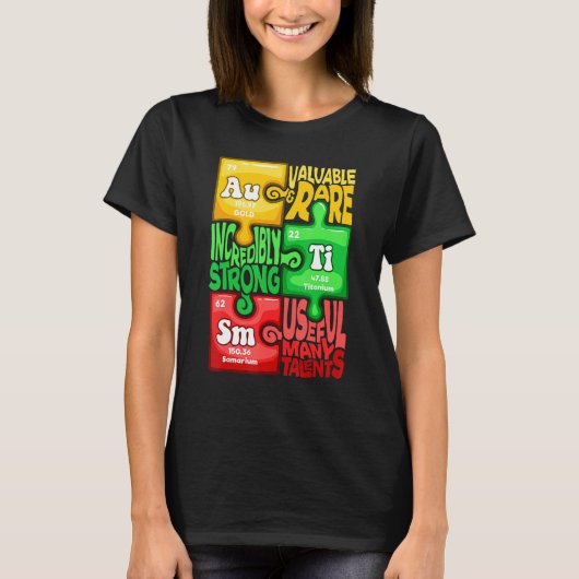 Autisme Chemisch Element T-shirt (Voorkant)
