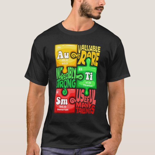 Autisme Chemisch Element T-shirt (Voorkant)