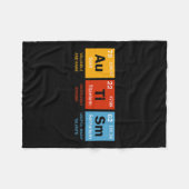 Autisme Chemistry Periodic Table Elements Autism A Fleece Deken (Voorkant (Horizontaal))