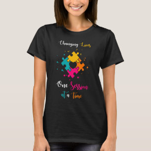 Autisme citaat verandert levens op sessie t-shirt