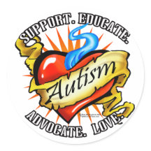 Autisme Classic Heart Tattoo