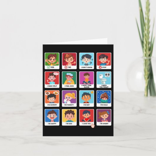 Autisme Communicatie Kaarten Kinder Emoties Speech (Voorkant)