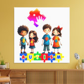 Autisme Contact Canvas Afdruk (Insitu (Woonkamer))
