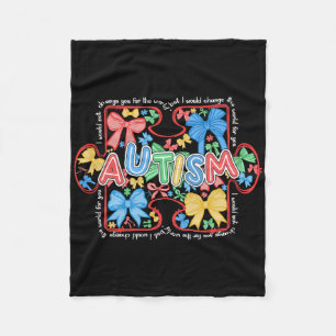 Autisme Coquette Boog Puzzel Autisme Bewustzijn Tr Fleece Deken