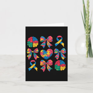 Autisme Coquette Lint Boog Hart Puzzel Autisme Awa Kaart