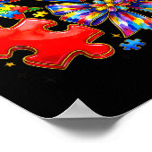 Autisme coquette strik puzzel collage autisme bewu poster (Hoek)