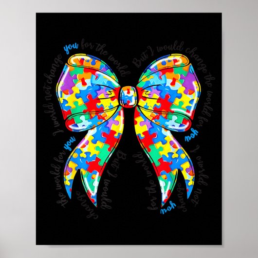 Autisme Coquette Striking Puzzel Autisme Bewustzij Poster (Voorkant)