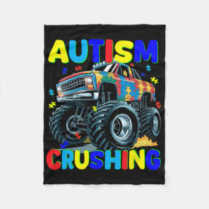 Autisme Crusher Truck - Monster Truck Autisme Bewu Fleece Deken