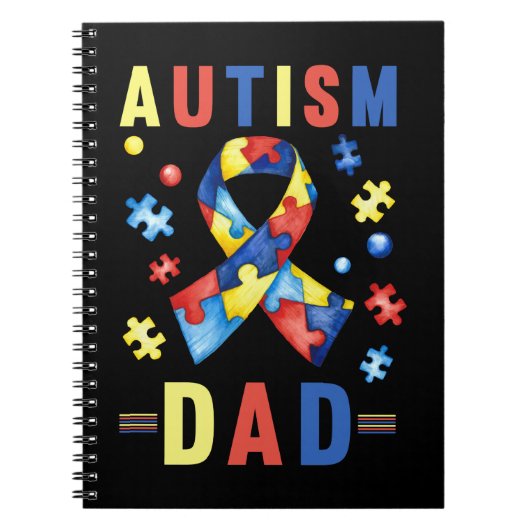 Autisme Dad Autistic Kinder Proud Dad Notitieboek (Voorkant)