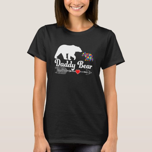 Autisme Dad Beer Autistic Awareness Dad Support T-shirt (Voorkant)