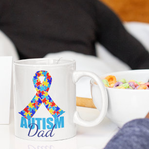 Autisme Dad Blue Awareness Ribbon Vaderdag Koffiemok