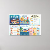 Autisme - Dagelijkse activiteiten grafiek Canvas Afdruk (Voorkant)