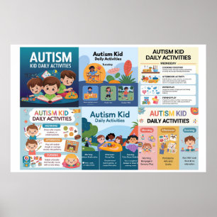 Autisme - Dagelijkse activiteiten grafiek Poster