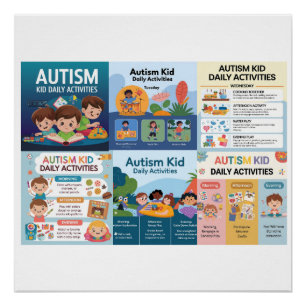 Autisme dagelijkse activiteiten perfect poster