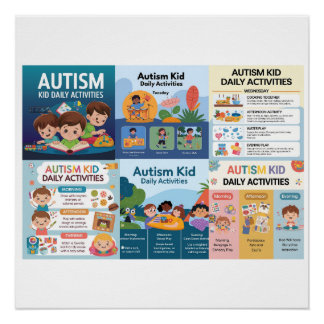 Autisme dagelijkse activiteiten perfect poster