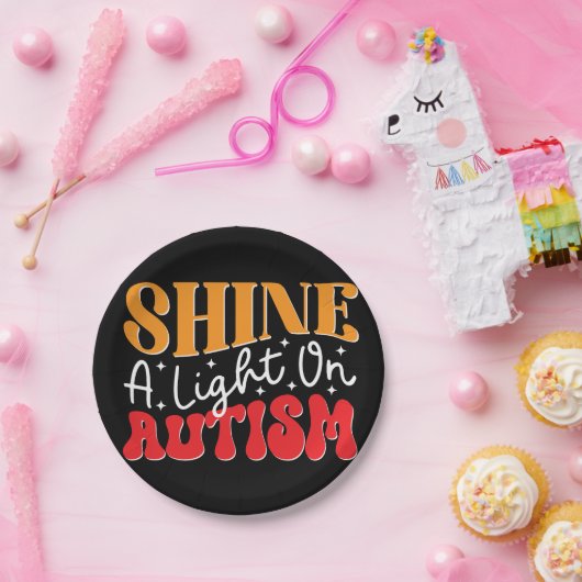 Autisme dagen _design_14 papieren bordje (Feest)