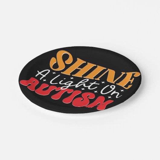 Autisme dagen _design_14 papieren bordje (Gekanteld)