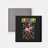 Autisme Dancing Verschillende Beat Flamingo Schatt Magneet (Voorkant / Achterkant)