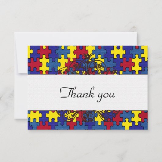 Autisme Dank u Bedankkaart (Voorkant)