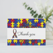 Autisme Dank u Bedankkaart (Staand voorkant)