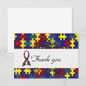 Autisme Dank u Bedankkaart (Voorkant / Achterkant)