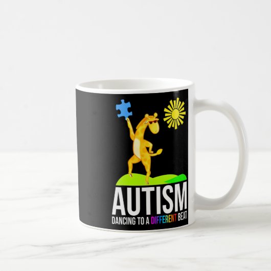 Autisme dansen op een ander beat fun bewustzijn G Koffiemok (Rechts)