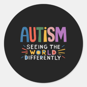 Autisme dat de wereld op verschillende manieren be ronde sticker