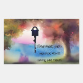 Autisme - de Speciale Steun van het Kind van de Be Rechthoekige Sticker (Voorkant)