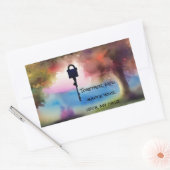 Autisme - de Speciale Steun van het Kind van de Be Rechthoekige Sticker (Envelop)