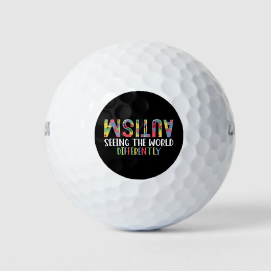 Autisme De Wereld Anders Zien Autisme Bewustzijn Golfballen (Voorkant)