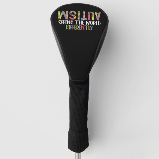Autisme De Wereld Anders Zien Autisme Bewustzijn Golfheadcover (Voorkant)