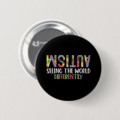Autisme De Wereld Anders Zien Autisme Bewustzijn Ronde Button 5,7 Cm (Voorkant /achterkant)