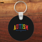Autisme De Wereld Anders Zien Autisme Bewustzijn Sleutelhanger (Voorkant)