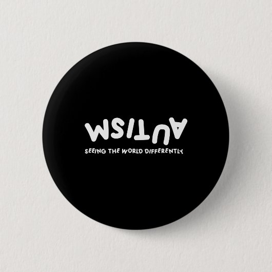 Autisme De Wereld Anders Zien Autistisch Bewust Ronde Button 5,7 Cm (Voorkant)