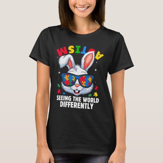 Autisme De wereld anders zien Bewustzijn Bunn T-shirt (Voorkant)