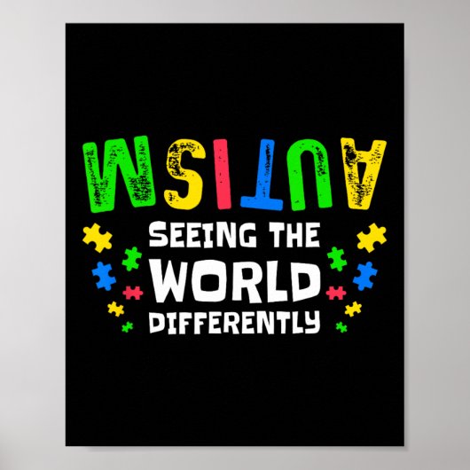 Autisme De Wereld Anders Zien Neurodiversiteit Poster (Voorkant)