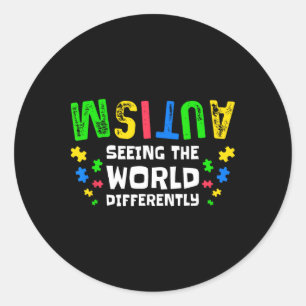 Autisme De wereld anders zien Neurodiversiteit Ronde Sticker
